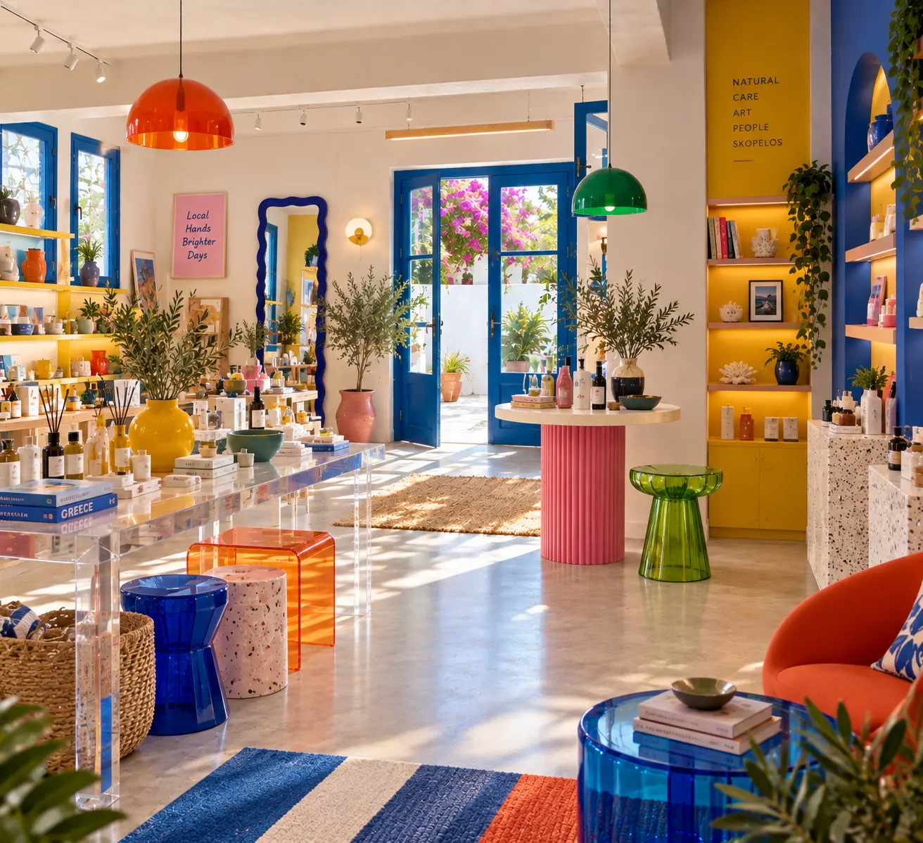 Interior design concept for ROOTS SKOPELOS